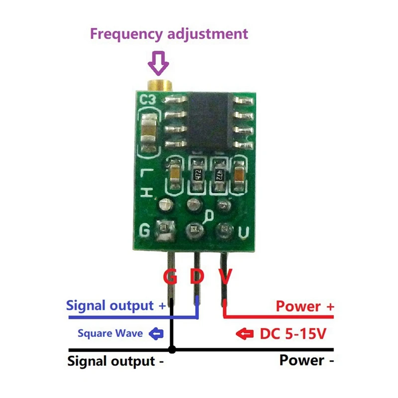 Adjustable Signal Generator TP354 NE555 Module Square Wave Pulse Generator Oscillator Output Signal Source