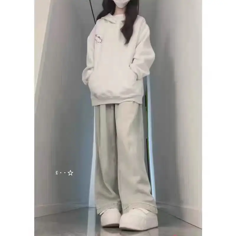 

Autumn Women'S Clothing Wide Jeans Woman Palazzo Legged Drapey Fluid Female Denim Fashion Elegant Trendy Modern High Street Vibe