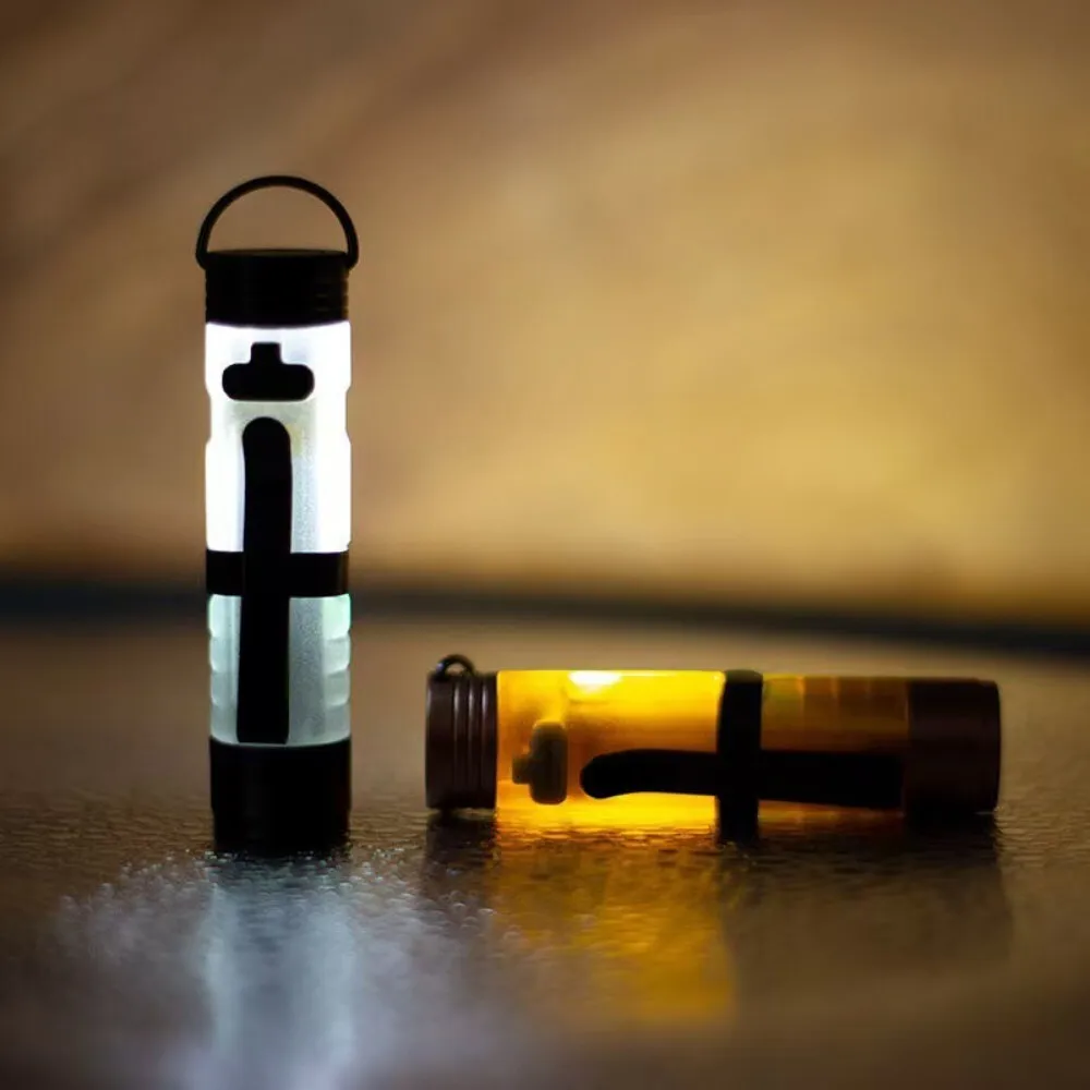 

Mini LED Keychain Flashlight Portable Magnetic Camping Light for Workshop Outdoor Emergency Use Durable Metal Body