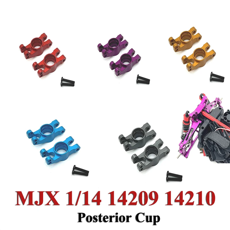MJX 1/14 14209 14210 Parti di automobili RC Aggiornamento in metallo Gruppo sterzo Tazza posteriore Auto Shell Struts Sterzo anteriore Tirante Staffa asta