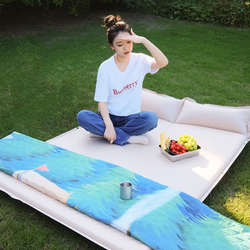 

Открытый автоматический надувной матрас для кемпинга, портативный спальный влагостойкий легкий матрас для туризма, семейный матрасный матрас