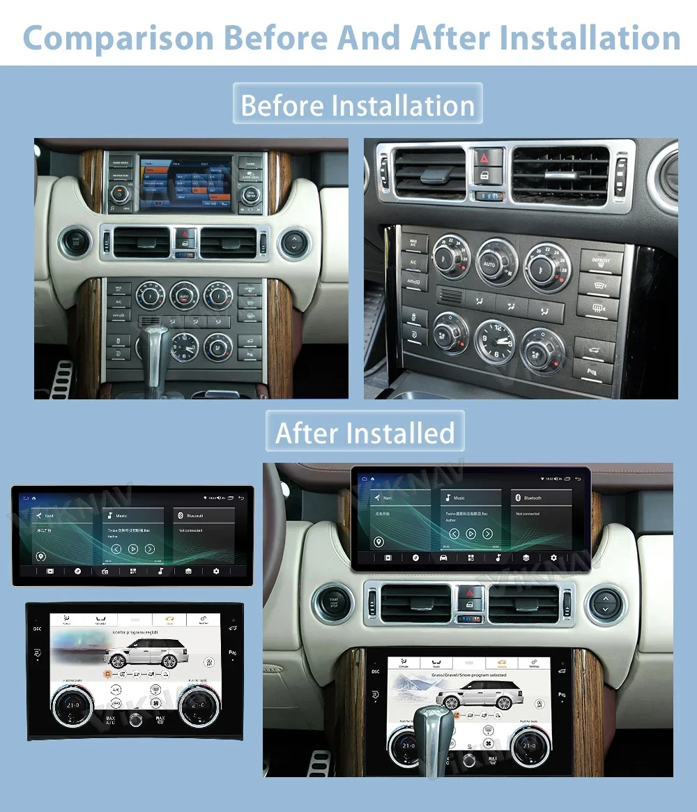 10.4 Inch AC Panel Touch Screen For Land Range Rover V8 L322 2002-2012 Climate Temperature Terrain Control Air Condition Board