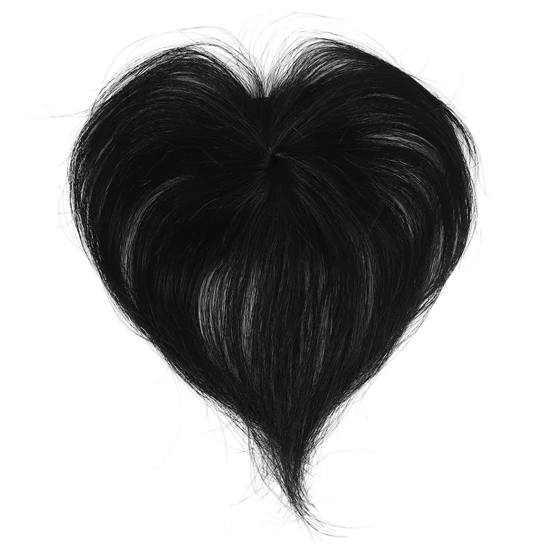 X11A Human Hair Topper Wig With Bangs Increase The Amount Of Hair On The Top Of The Head To Cover The White Hair Hairpiece