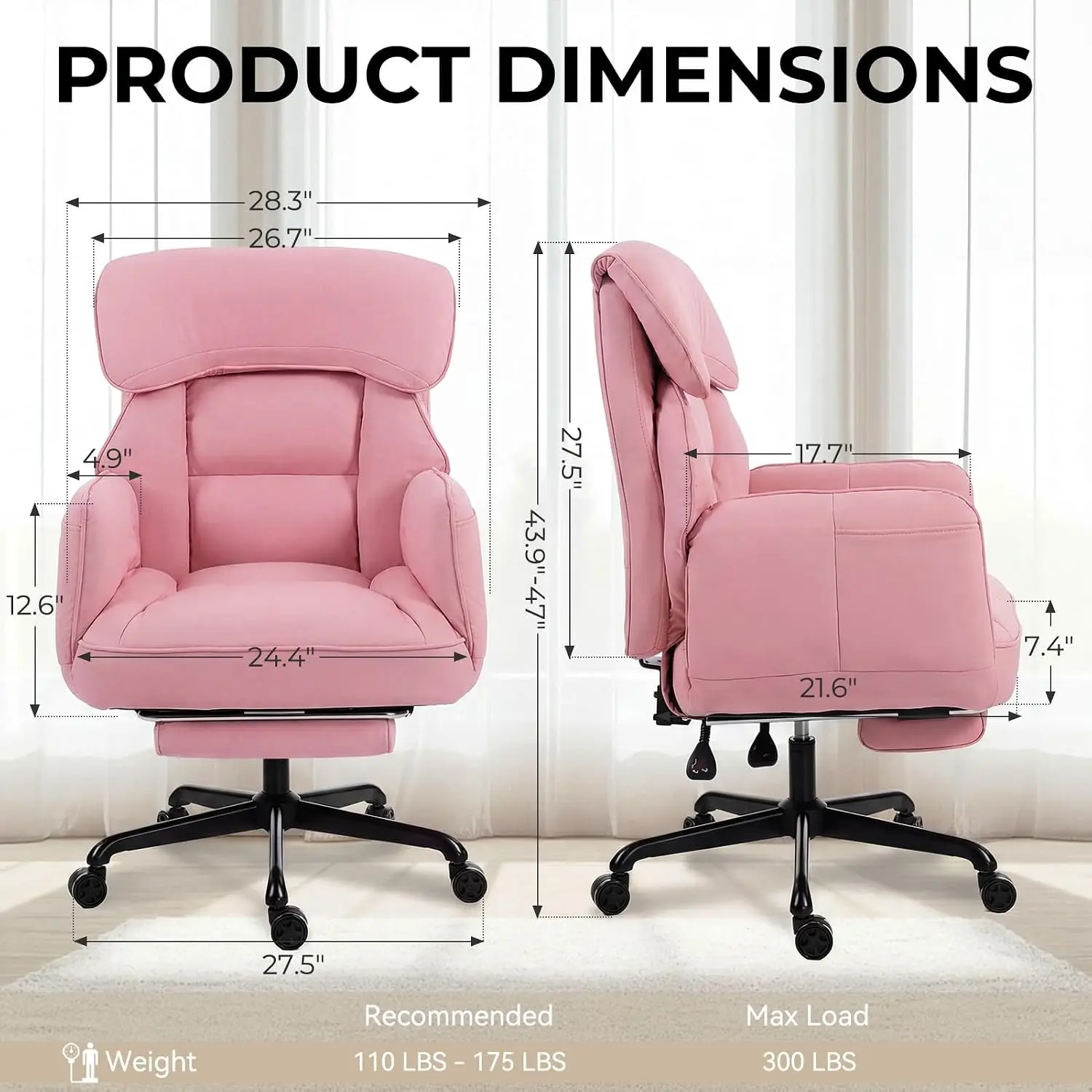 Cross Legged Office Chair, Pivoting Armrests, Pocket Spring Seat, Reclining Gaming Chair With Footrest & Metal Base, Customized
