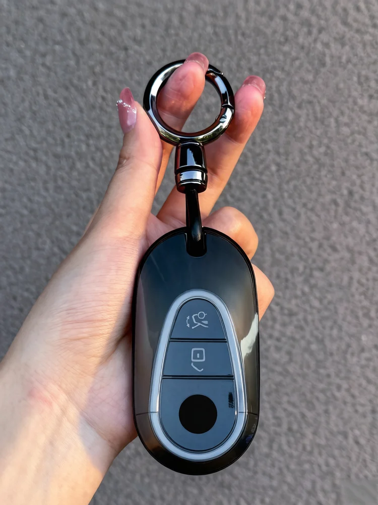 Transparente Schwarze TPU-Schutzhülle für Mercedes Benz 2022 C- und S-Klasse W206 W223 S350 C260 C300 S400 S450 S500 Autoschlüssel-Fernbedienung
