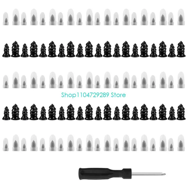 D8KE 101 قطعة طقم تصليح الإطارات في حالات الطوارئ مجموعة سدادات ثقب الإصلاح السريع بدون مقابس مناسبة للسيارات والدراجات النارية #3