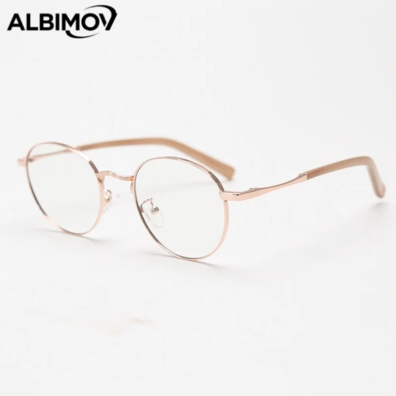 

Ретро модные очки из титанового сплава для мужчин, милые модные удобные очки для женщин, оптическая оправа для очков по рецепту