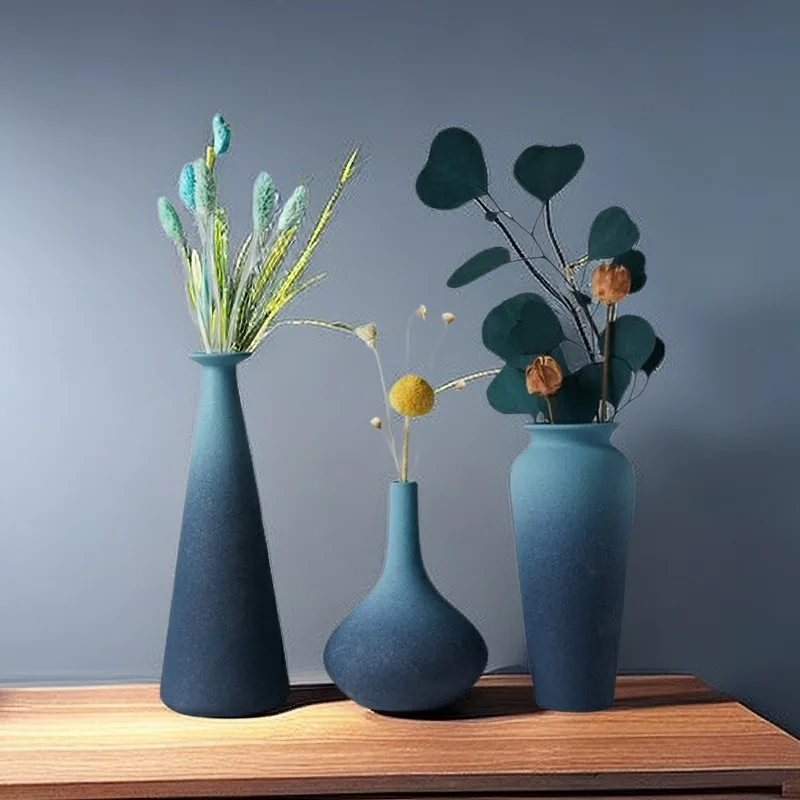Gradient Color Vase, Hydroponic Minimalist Vase, Vintage Ceramic Decoration, Modern Home Decoration, Desktop Vase
