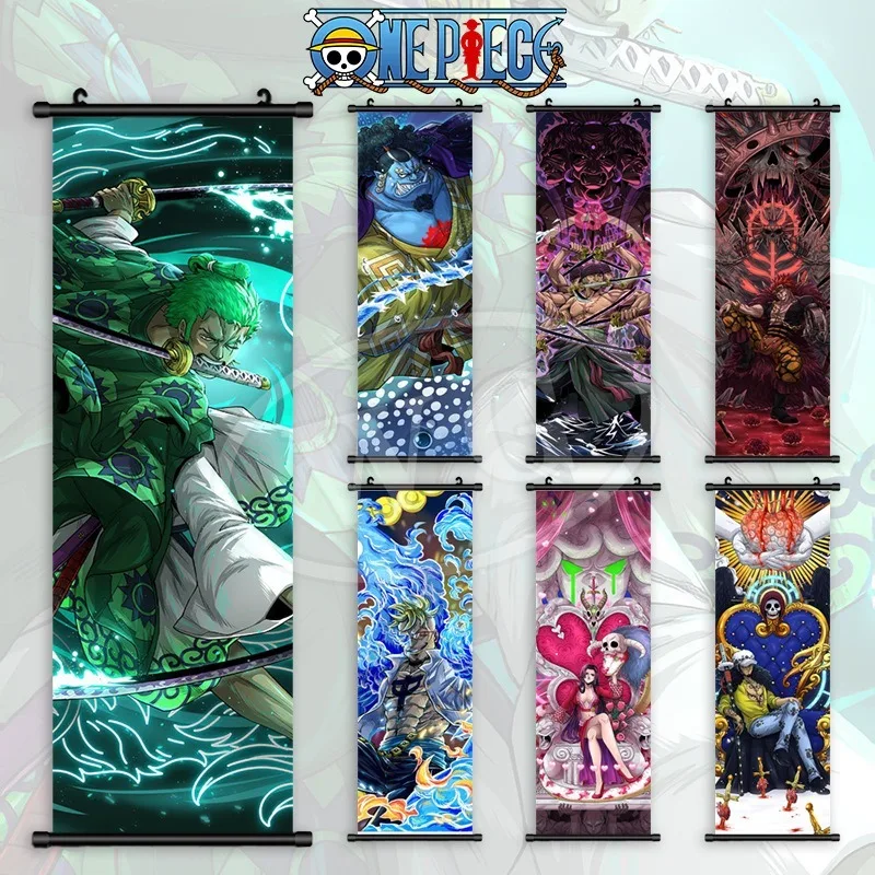 One Piece anime character Jinbe Zoro hanging scroll painting high-definition inkjet bedroom wall painting poster