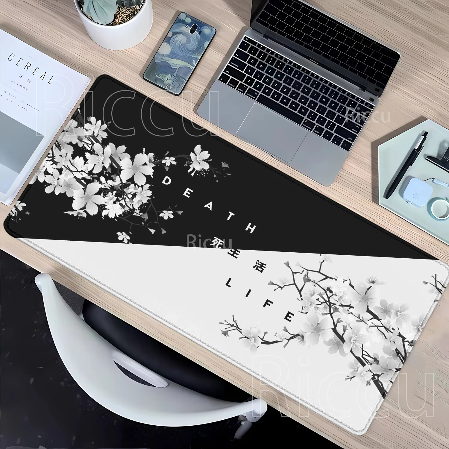 

Mouse Pad Life and Death Black and White Large E-sport Game Mousepad XXL Gaming Computer HD Printing overlock 400x900mm Desk Mat