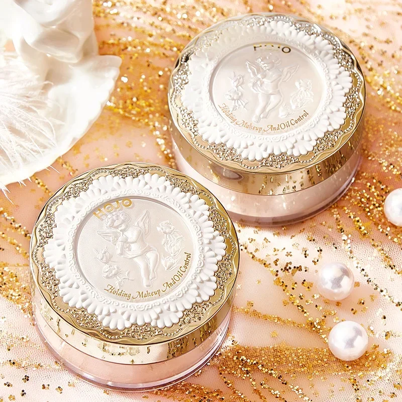 Hojo Angel Matte Translucent Setting Powder Face Powder Oil-Control Waterproof Brighten Long Lasting Base Makeup Cosmetics