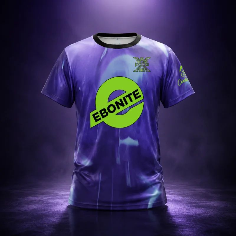 New 3D Bowling Jersey Short Sleeve Performance Sports Tee Casual Streetwear Tops  Breathable Quick-dry for Family Wear