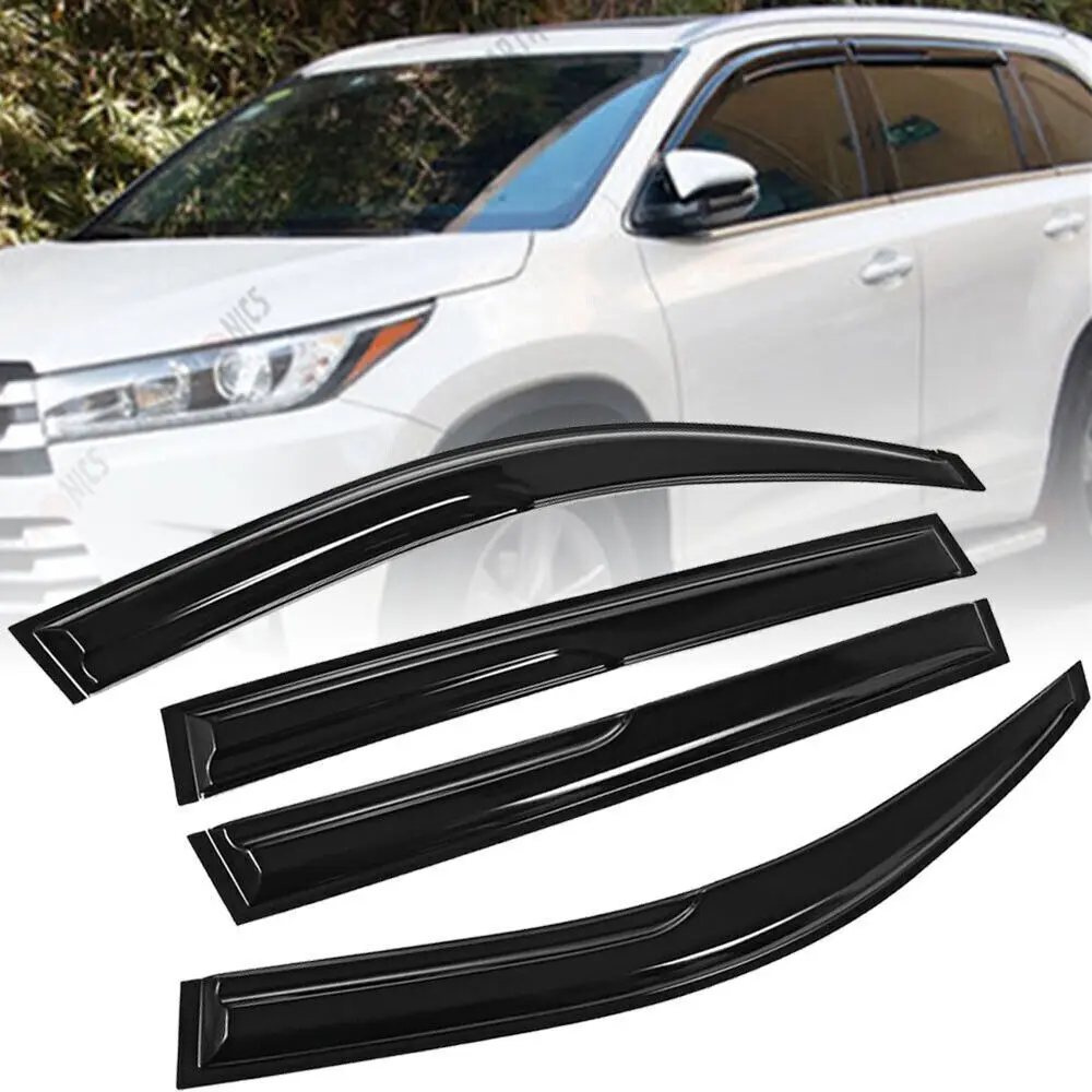 

Дефлекторы окон (ветровики) для Toyota Highlander 2008-2013 годов выпуска, защита от солнца и дождя
