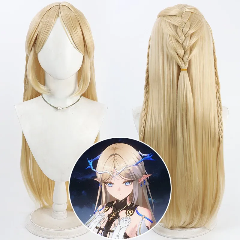 

Game Wuthering Waves Cartethyia Cosplay Wig Long Blonde Braids Halloween Party Hair Women Girls Carnival Game Wigs