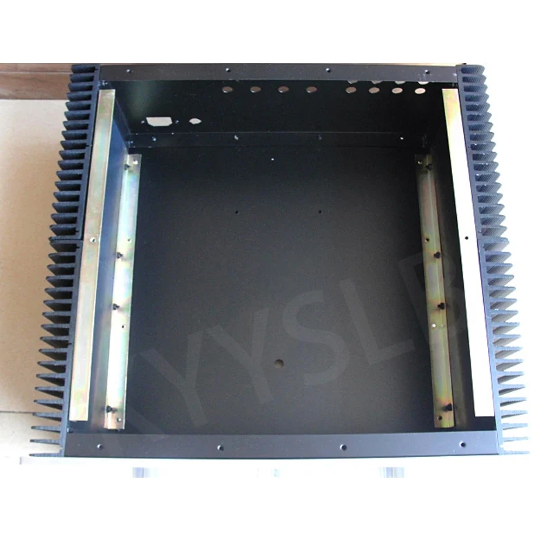 Kyyslb 435*390*160mm amplificador chassis caixa casa diy gabinete amplificador de som de áudio em casa caso escudo