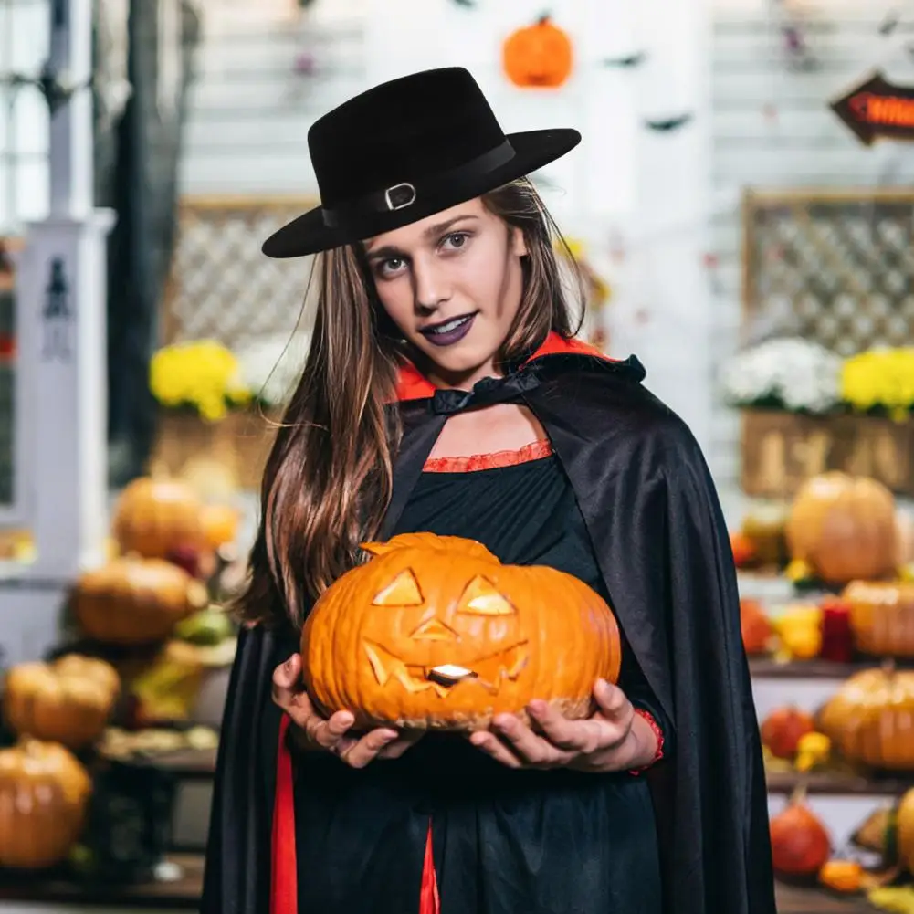

Three-dimensional Top Hat Halloween Top Hat for Men Women Black Magician Costume Accessory Elegant Felt Party for Christmas