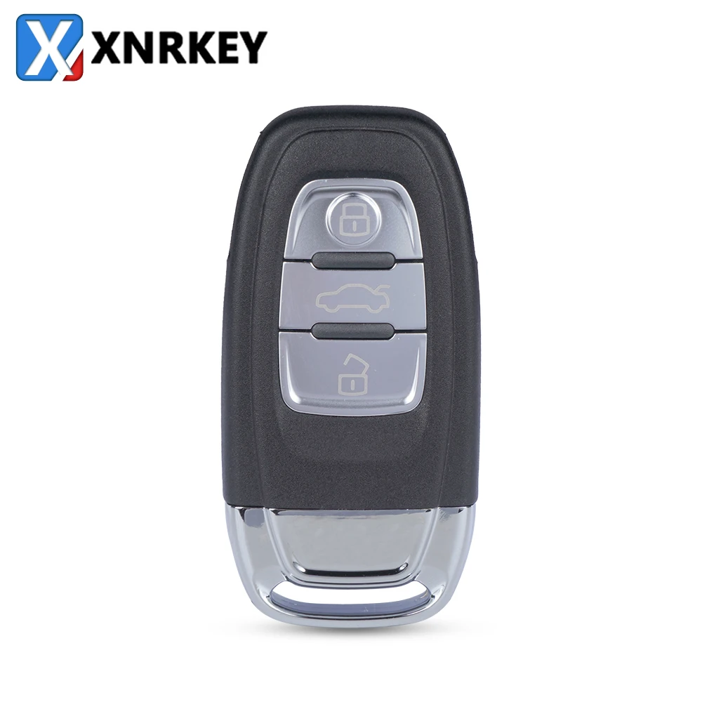 XNRKEY 3 Button Car Remote Key Shell for Audi A4 A4L A5 A6 A6L Q5 S5 Replacement Keyless Promixity Card Housing Case Cover