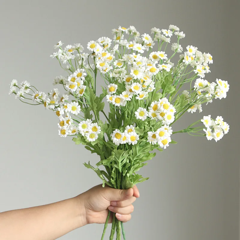 55CM Chamomile Artificial Flower Nordic Decoration Small Daisy Ornament Dining Table Small Fresh Silk Flower Flower Arrangement