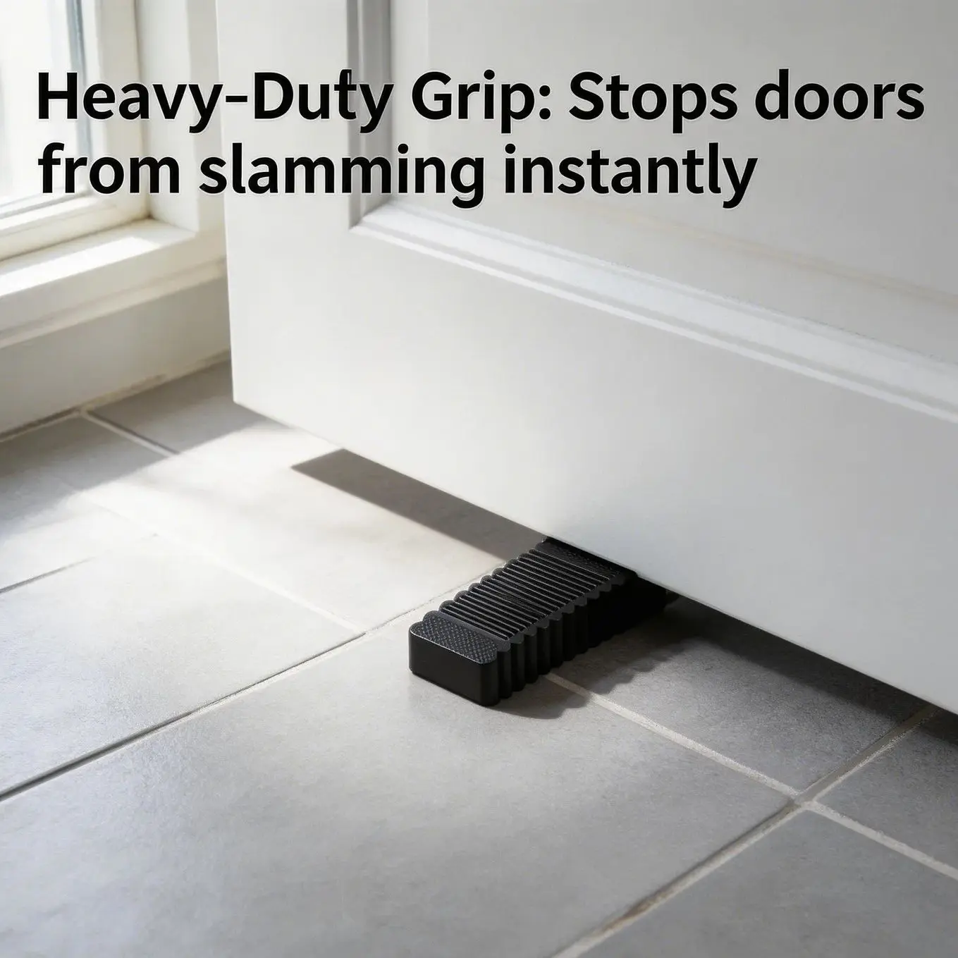 Silicone Door Stopper Reusable Shock Absorbent Block Wedge Doorstops Door Handle Stopper Home Office Door Anti-collision Stopper
