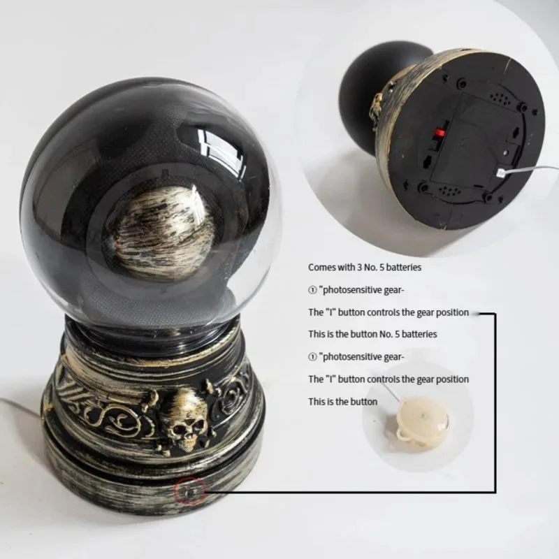 

Halloween Electric One Eyed Doorbell Decoration LD Light Emitting Sound Eyeball Doorbell Bar Easter Room Prank Plastic Prop New