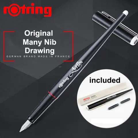 The German Rotring Original Fountain Pen Art EF/F/M/1.5/1.9/2.3mm Practice Writing Pen Accessories Handwriting Business Gift