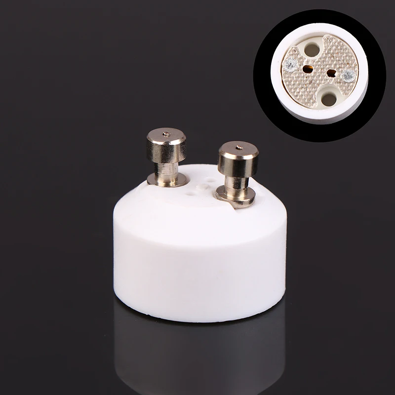 1pcs GU10 To MR16 Ceramic Socket Base Halogen LED Light Bulb G4 GU5.3 GY6.35 Pin Adapter White Converter Lamp Holder