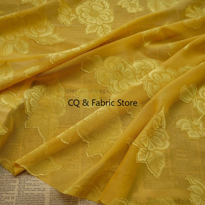 

Прозрачная шифоновая ткань с цветочным плетением для свадебной ткани, ткань для юбки, повязка на голову по метрам