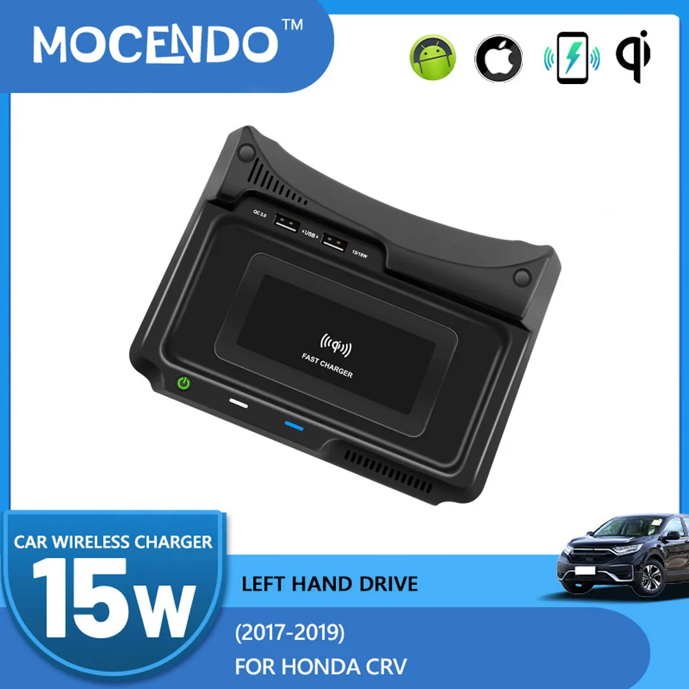 

Car Wireless Charger For Honda CR V 2017-2019 15w Phone Charging Fast Panel Pad Parts charger adapter car Accessories tools