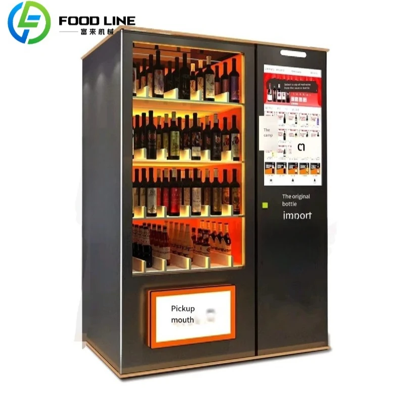 Custom Wine And Alcohol Vending Machine Cold Beer Card Payment Beer Brewing Alcohol Measuring Device Beer Vending Machine