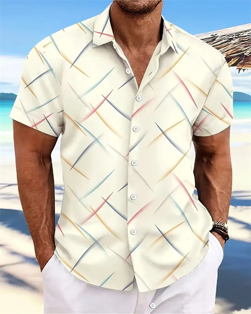 Men\'s Shirt Summer Hawaiian Shirt Outdoor Men\'s Clothing Soft and Comfortable Short Sleeve Shirt Extra Large Size XS-5XL