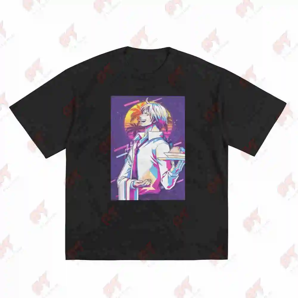 Vinsmoke Sanji Classic Japanese Anime Short Sleeve Tee 100% Cotton T-Shirt