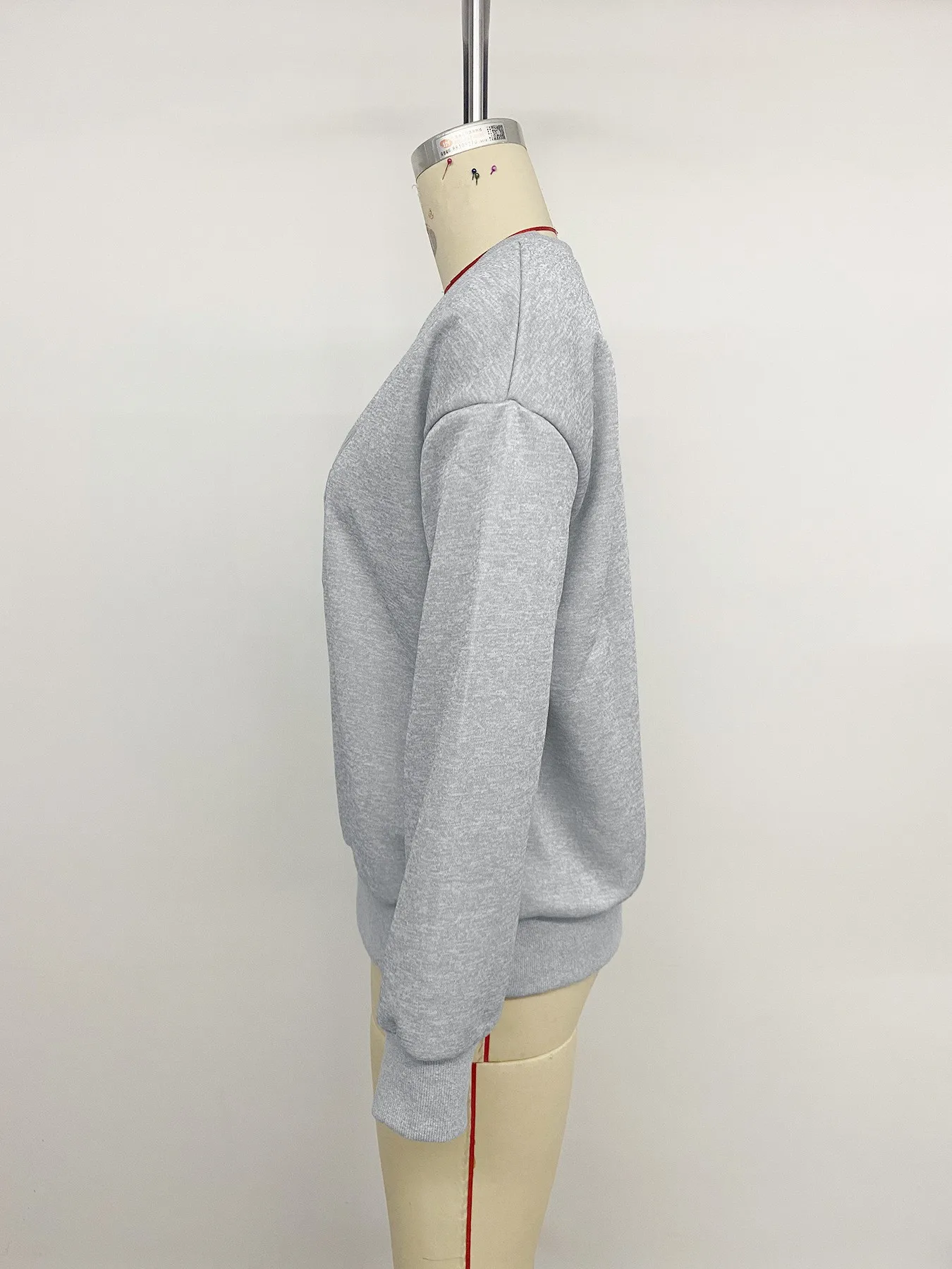 Bow Casual Loose Fit Hoodie with Regular Sleeve Standard Length Single Pullover No Hood Sweatshirt Round Neck Women Sweatshirt