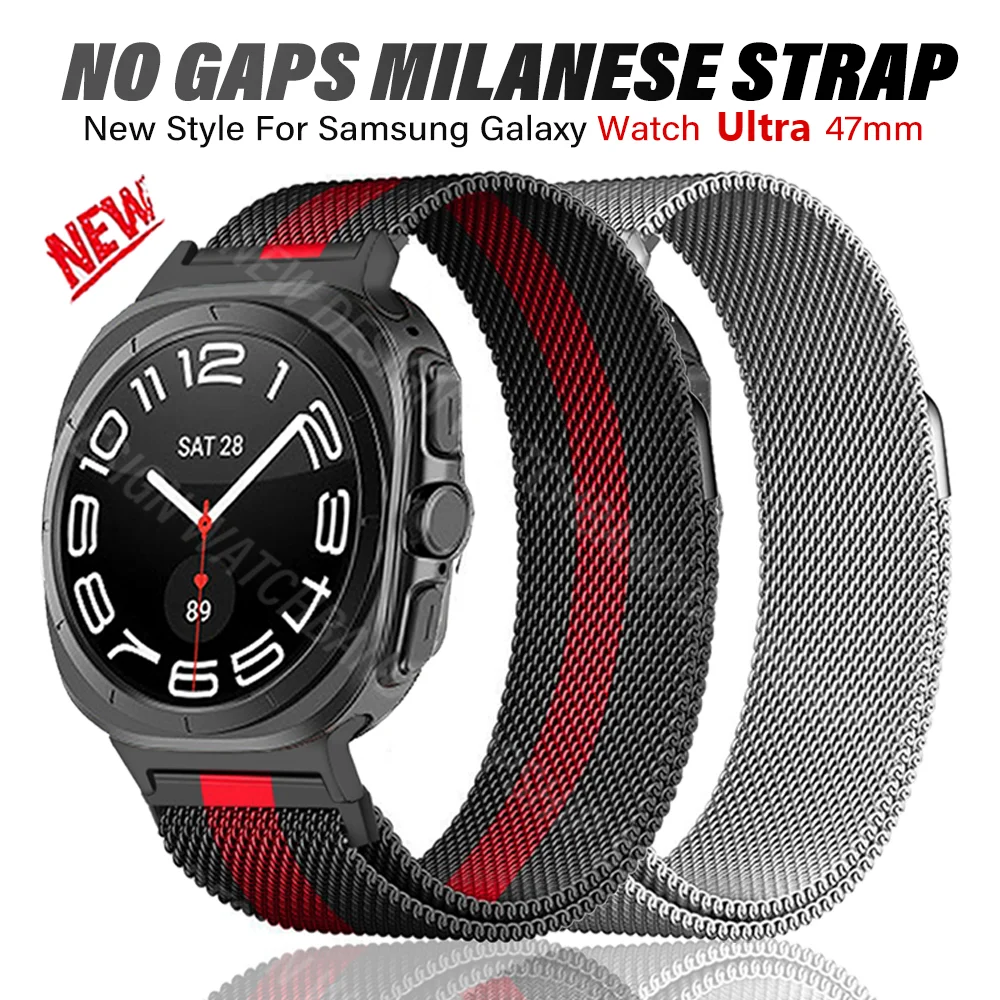 

Magnetic No Gaps Milanese Bracelet for Samsung Galaxy Watch Ultra 47mm Metal Strap For Samsung ULTRA 47MM Stainless Steel Band