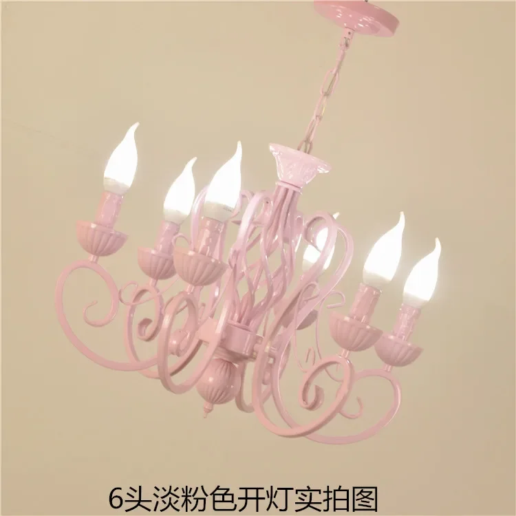 European style chandelier bedroom restaurant Mediterranean style chandelier girl Princess room warm children's room lamps