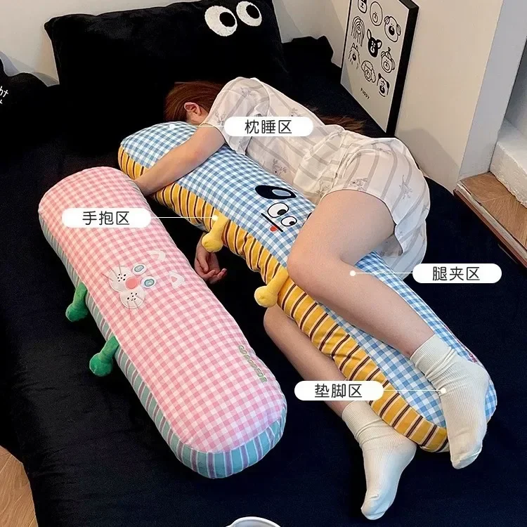 Cute Long Throw Pillow Bedroom Bed Pinch Leg Side Sleep Pillow Girls Dormitory Sleeping Creative Pillow Big Cushion
