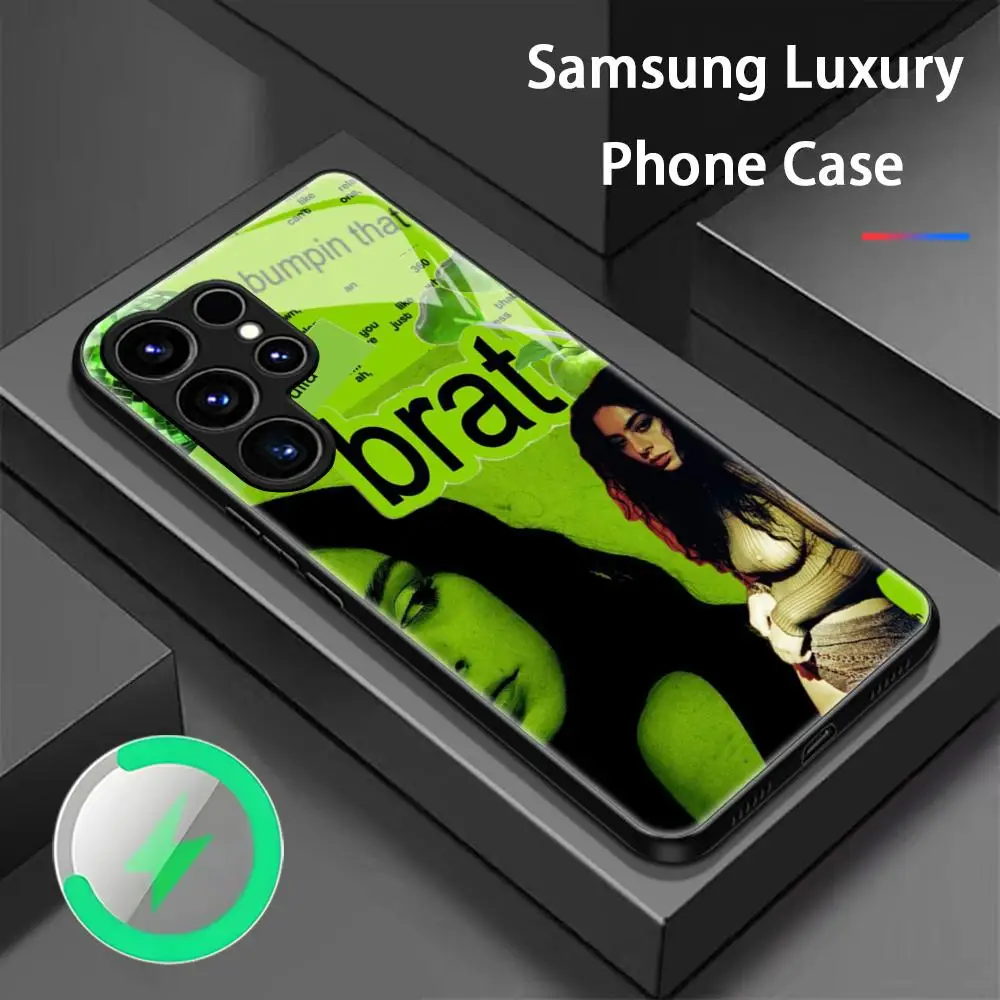 Brat by charli xcx Phone Case For Samsung S26 S25 S24 S23 S22 S21 S20 Plus Ultra Fold A Glass Magnetic Case