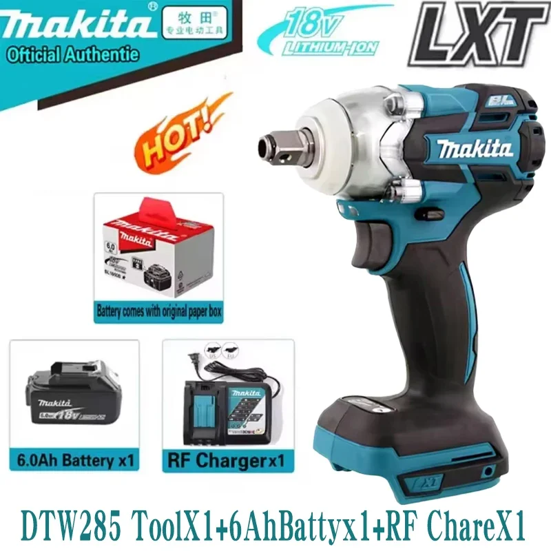 Makita DTW285 Tools Impact Wrench Machine Brushless Cordless Electric Wrench High Torque Rechargable Tool For Makita 18V Battery
