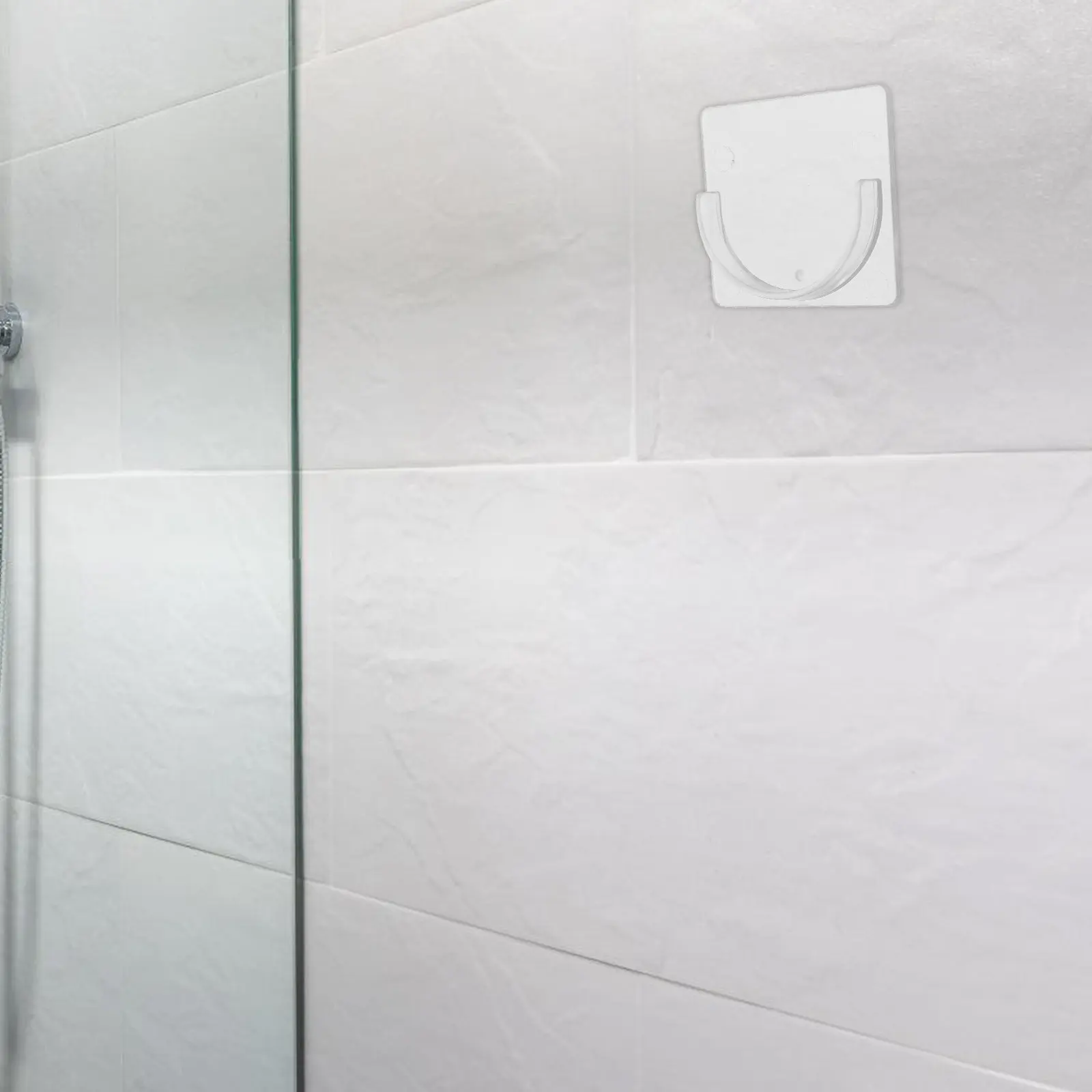 4Pcs Clear Shower Curtain Rod Holder Strong Adhesive No-Drill Bracket for Wall Universal Fit Shower Towel Rod Retainer Stylish
