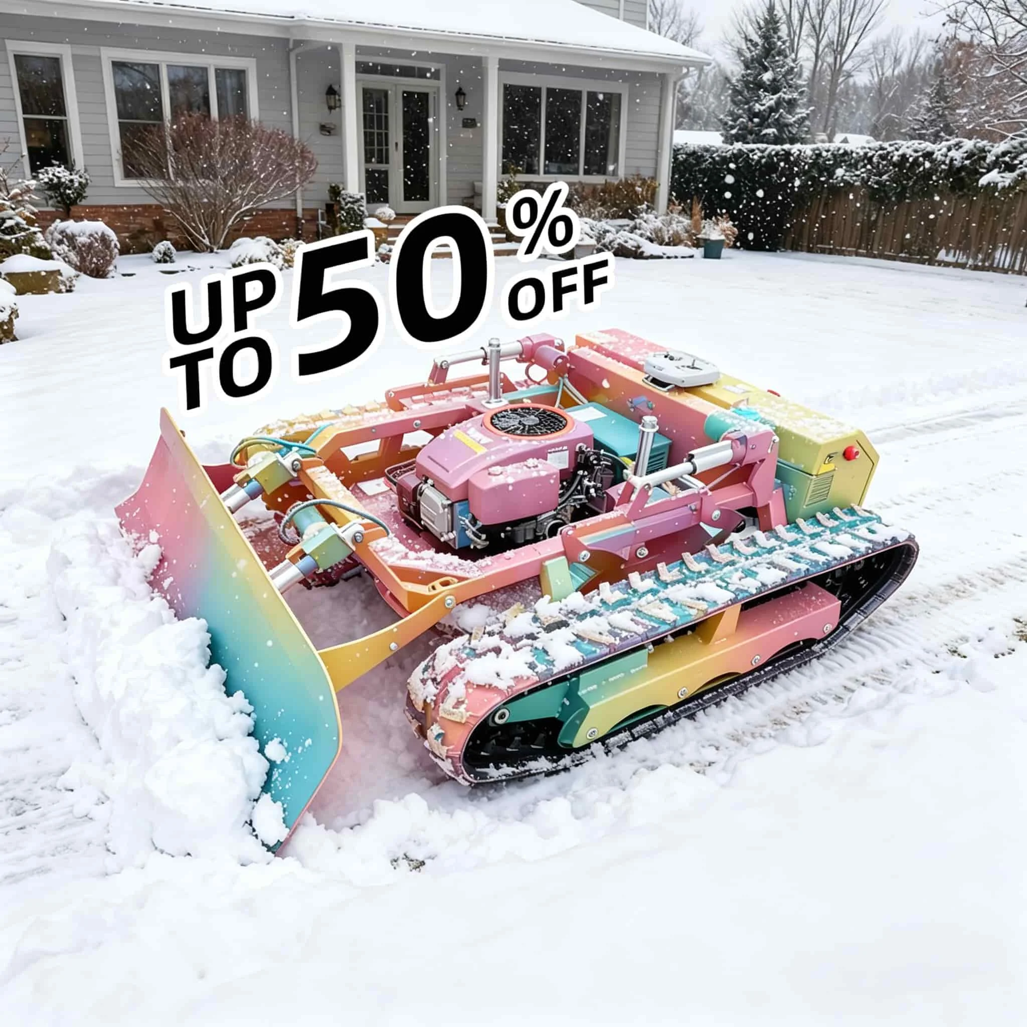 Snow Shoveling Special Fully Automatic Remote Control Intelligent Crawler Orchard Lawn Smart Lawn Mower