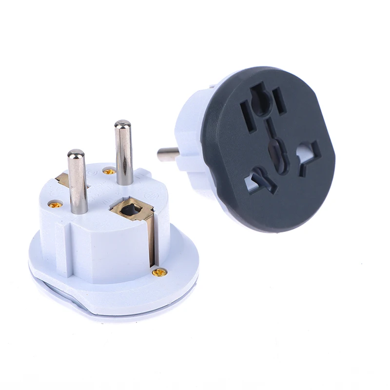 Australia China European Travel Pure Copper German Standard Plug Sockets AU UK US To EU Euro Plug Adapter Converter