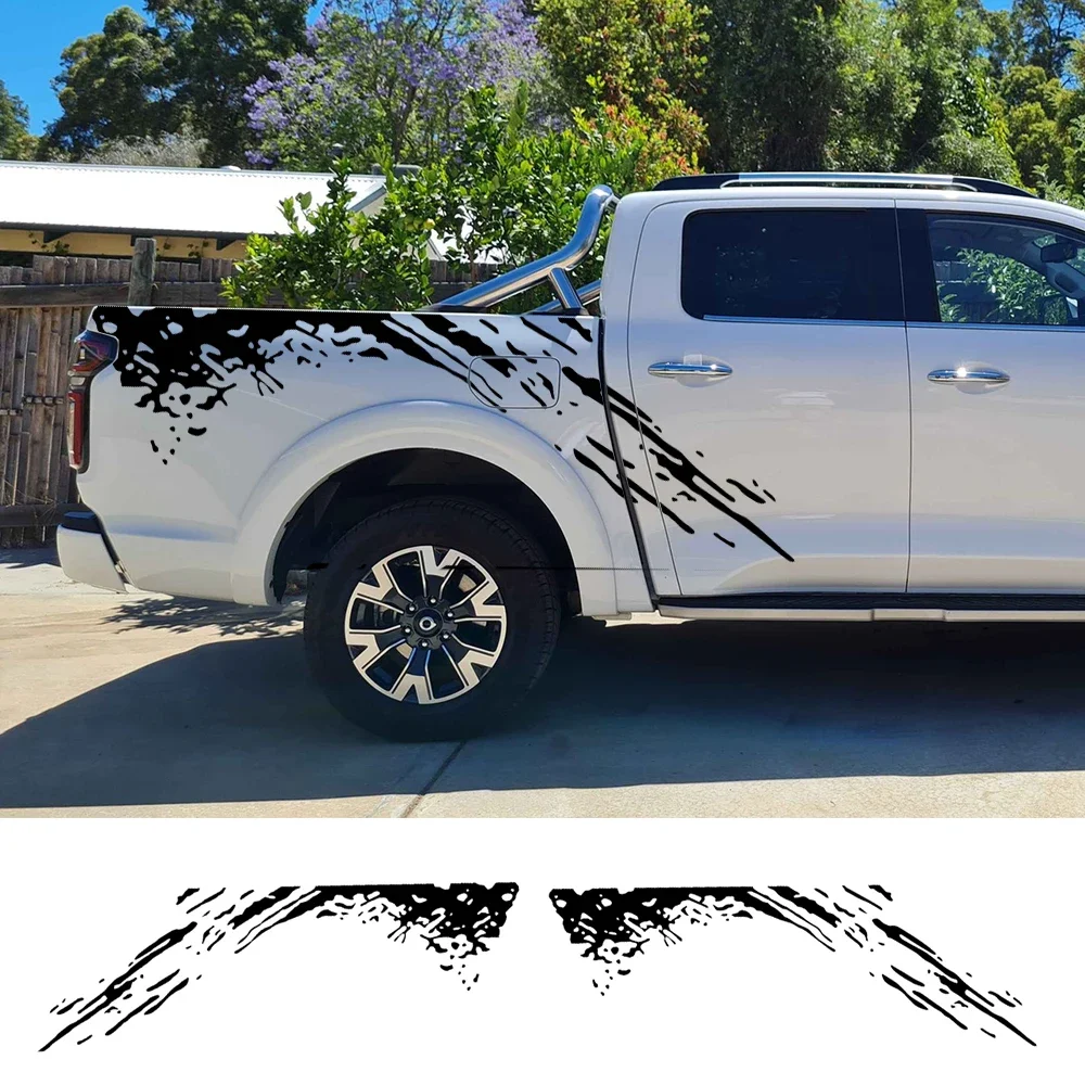 Pickup Body Side Stickers For Isuzu Dmax Dodge RAM 1500 Toyota Hilux Tacoma VW Amarok Truck Splash Decor Decals Auto Accessories