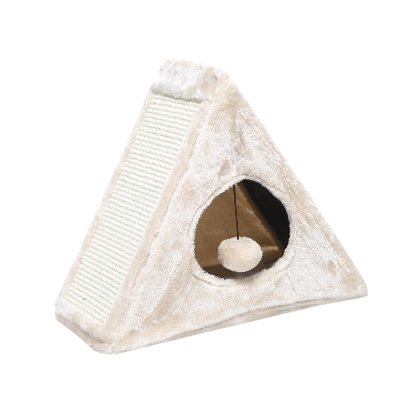 

Cat Tent House Kitty House Foldable Soft Plush Cats Interaction Toy with Plush