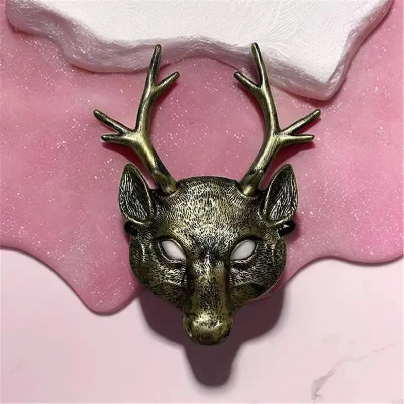 H58E Deer Maske Halloween Kostüm für Kinder Erwachsene Festival Party Halloween Deer Cosplay Kostüm Requisiten
