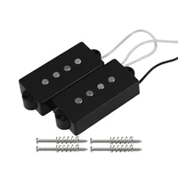 FLEOR PB Pastilla de bajo eléctrico 4 cuerdas Pastillas de bajo PB Alnico 5 Negro