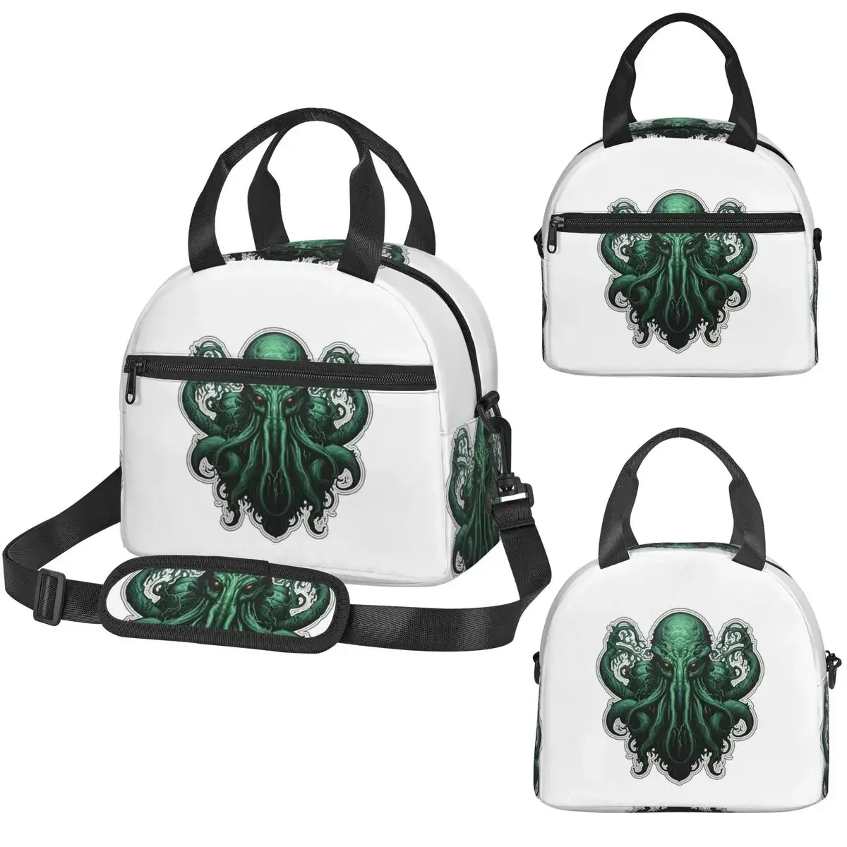 Genial H.P. Lovecraft The Call Of Cthulhu Bolsa térmica para el almuerzo para niños, caja térmica escolar, bolsa térmica portátil para el almuerzo