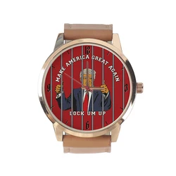 Souvenir Classic Man Watch Men Wrist Original Son Logo Men's Watch Photo President Gift Daughter Trump Husband