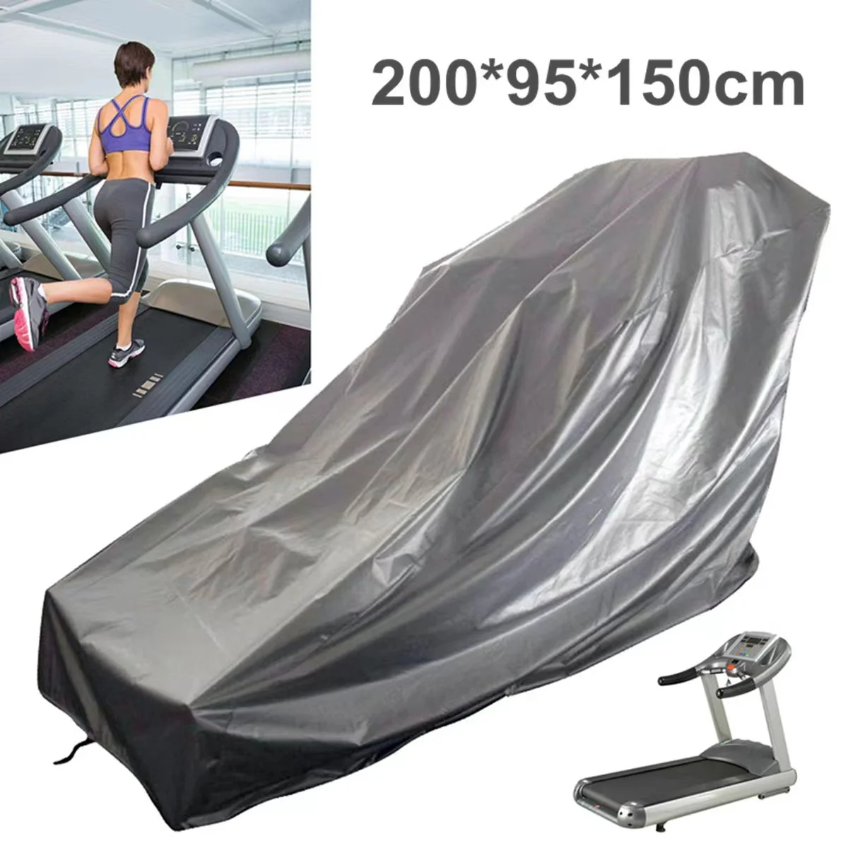 Treadmill dust cover Rainproof cloth sunshade cover Sunproof fitness equipment protective cover cloth cover towel outdoor rain c