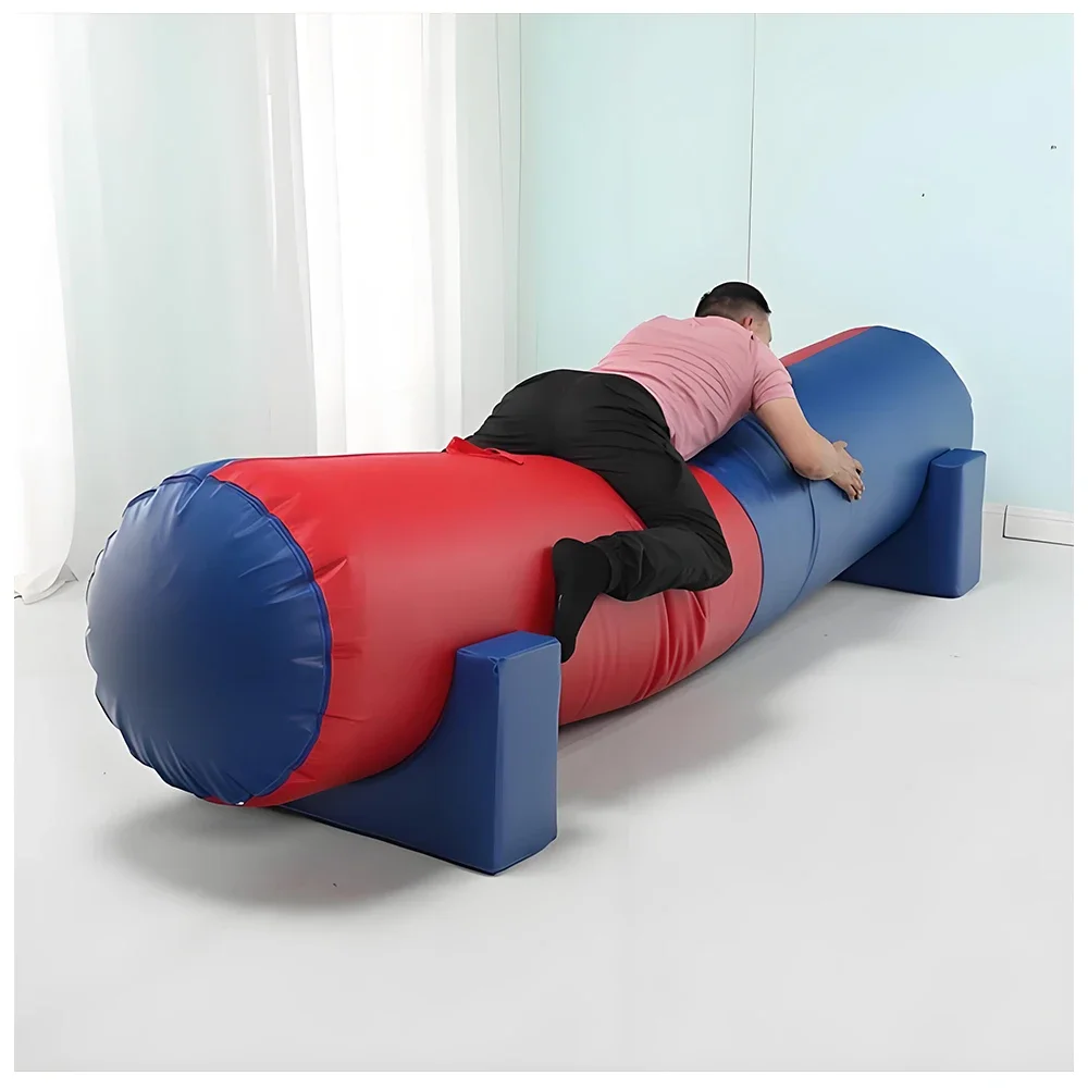 2026 Inflatable Gymnastics Horse Tunnel PVC Soft Training Equipment With Custom Logo Leather And Wood Pommel Horse Bag Packing