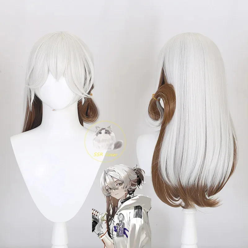 

Реверс игры 2025 года, 1999 г., карман для косплея, парик для косплея, серебристый, коричневый, смешанный градиент, термостойкий синтетический парик для Хэллоуина