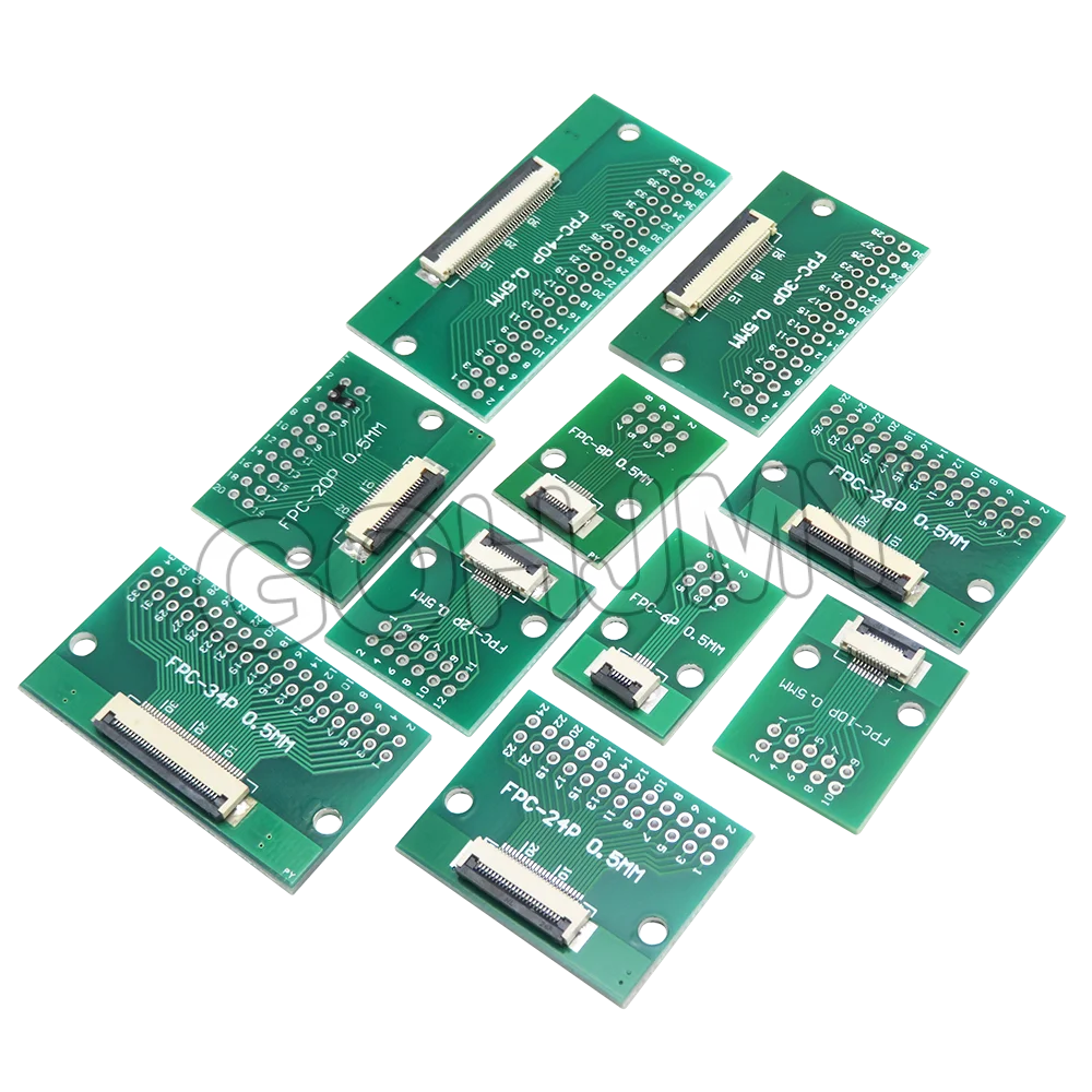 FPC FFC 0.5MM Pitch Conversion board DIY PCB board 6P 8P 10P 12P 20P 24P 26P 30P 34P 40P 50P 60P connector For Cable transfer